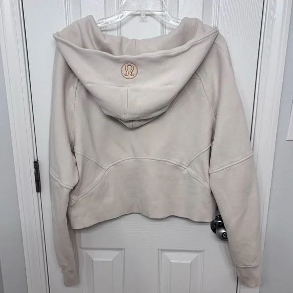 Lululemon Scuba Oversized Crop Half-Zip Hoodie in Bone - Picture 4 of 4